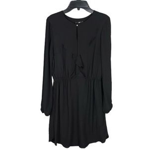 EUC H&M Black Ruffle Front Dress